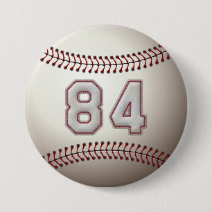 Player Number 84 - Cool Baseball Stitches Pins