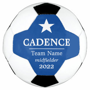 Player or Coach Name and Soccer Team Soccer Ball