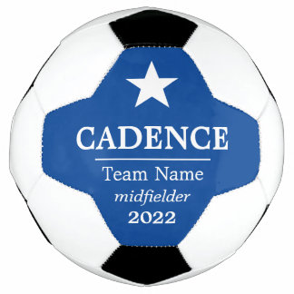 Player or Coach Name and Soccer Team Soccer Ball