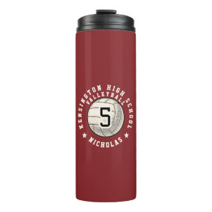 Player Photo Name High School Volleyball Team Thermal Tumbler