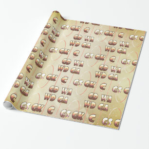 Player Positions Design Netball Theme Wrapping Paper