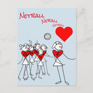 Player Positions Love Netball Centre Clipart  Postcard