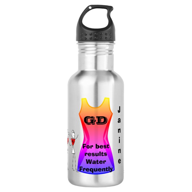 Player Positions Personalised Netball 532 Ml Water Bottle (Front)