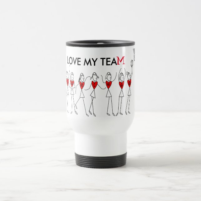 Player Positions Team Quote Fun Netball Travel Mug (Center)