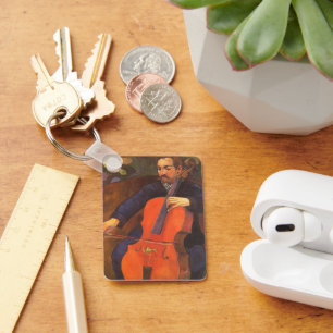 Player Schneklud Portrait by Paul Gauguin Key Ring