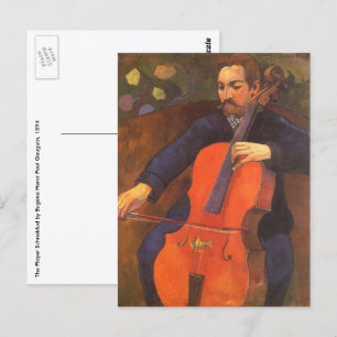 Player Schneklud Portrait by Paul Gauguin Postcard