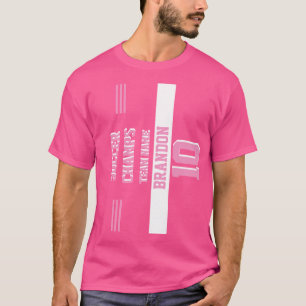 player sport soccer champs black pink personalised T-Shirt
