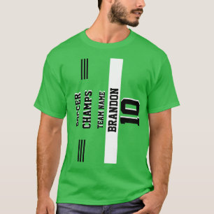 player sport soccer champs blackgreen personalised T-Shirt