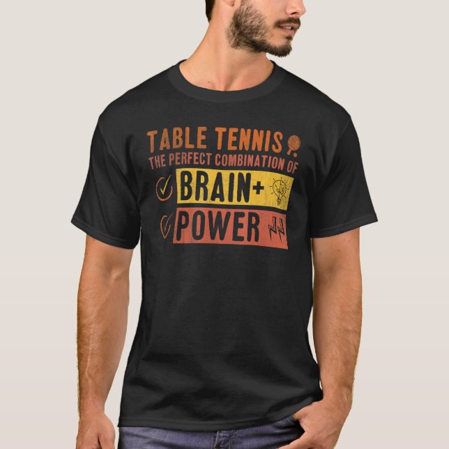 Player Table Tennis The Perfect Combination Of Bra T-Shirt (Front)