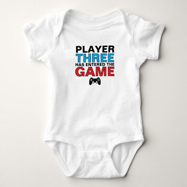 Player Three Baby Gamer Bodysuit (Front)