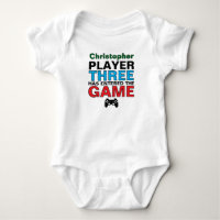 Player Three Baby Gamer Custom