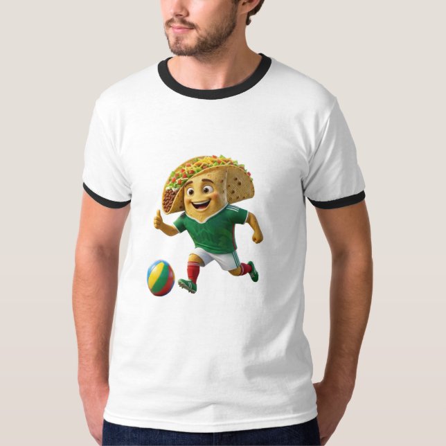 Playera de Hombre Capitán Taco - Selección México  T-Shirt (Front)