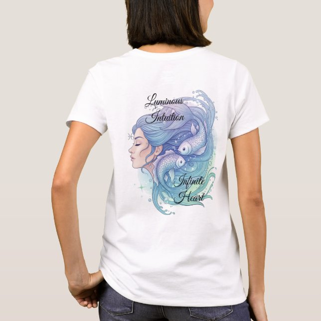 Playera Lady Piscis – Estilo místico y femenino T-Shirt (Back)