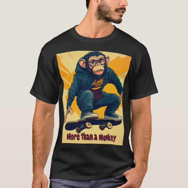 Playera monkey skater  T-Shirt (Front)