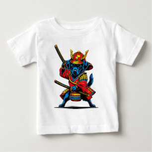Playera with a point of jersey Samurai Perrito Baby T-Shirt