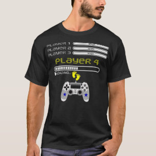 Players 1,2,3 Ready Player 4 Loading Funny Gaming  T-Shirt