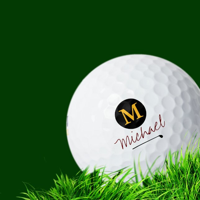 Player's Initial & Name Custom Golf Balls (Creator Uploaded)