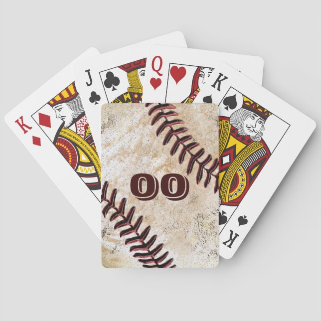 PLAYERS JERSEY NUMBER on Baseball Playing Cards (Back)