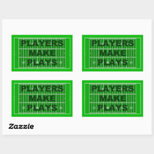 Players make Plays Rectangular Sticker