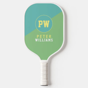 Player's Name in Pale Colours Pickleball Paddle