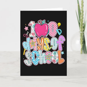 Playful 100 Days Education Milestone Student Card