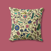 Playful 1980s Doodle Art Pattern