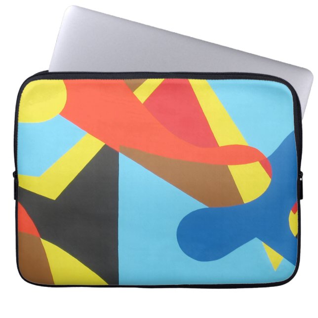 Playful Abstract Color Laptop Sleeve (Front)