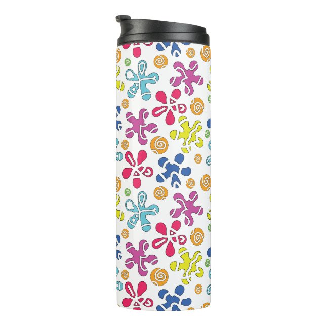 Playful Abstract Doodle Shapes Thermal Tumbler (Rotated Right)