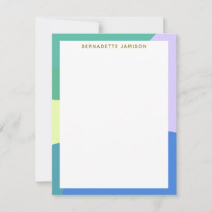 Playful Abstract Pastel Colour Block Personalised Card