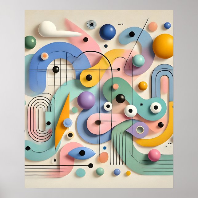 Playful Abstract Poster (Front)