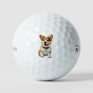 Playful Adorable Corgi Dog Lovers Golf Balls Gift 