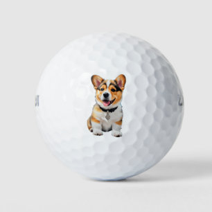 Playful Adorable Fun Corgi Golf Balls Dog Lovers