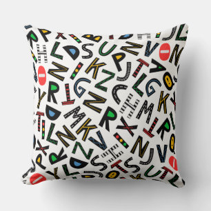 Playful Alphabet Chaos Cushion