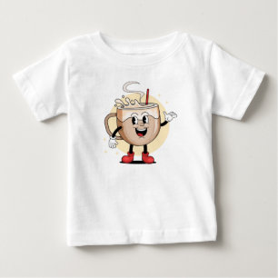 Playful and Adorable Coffee Character Baby T-Shirt