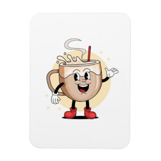 Playful and Adorable Coffee Character Magnet