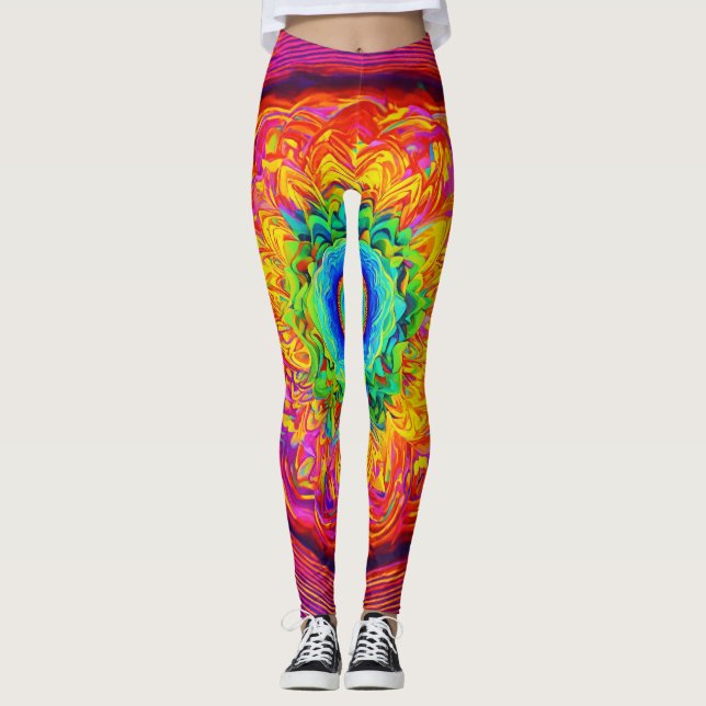 Playful and Colourful Design Leggings" Leggings (Front)