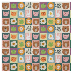 Playful Animal Friends Patchwork Pattern with Cute Fabric
