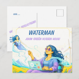 Playful Aquarius Birthday Card for [Her]