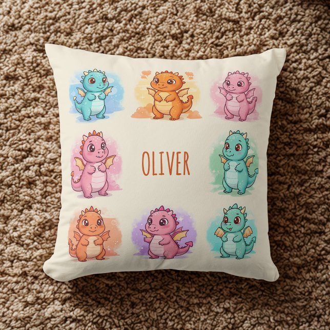 Playful Baby Dragons Personalised Cushion (Creator Uploaded)