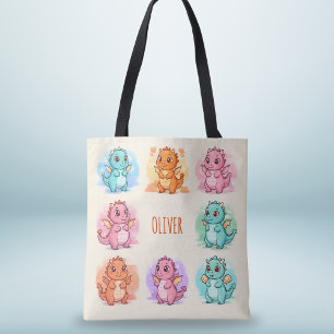 Playful Baby Dragons Personalised Tote Bag