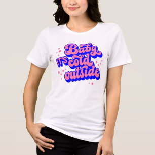 Playful Baby, It’s Cold Outside Winter Design Tri-Blend Shirt