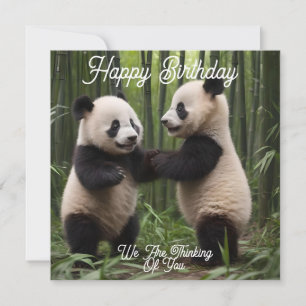 Playful Baby Pandas In A Bamboo Forest,
