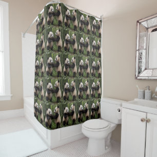 Playful Baby Pandas In A Bamboo Forest,  Shower Curtain