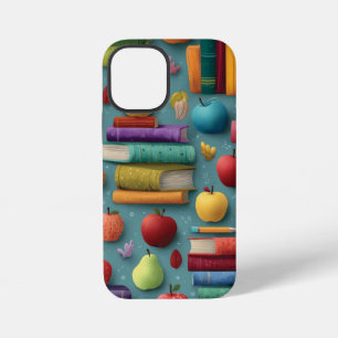 Playful Back-to-School Design with Books and Apple iPhone 12 Mini Case