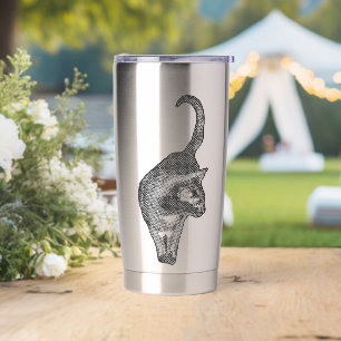 Playful Backward Cat Insulated Tumbler