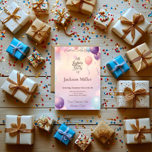 Playful Balloon Birthday Invite with Cute Koala