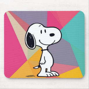 Playful Beagle Cartoon Geometric Pop Art Mouse Mat
