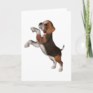 Playful Beagle Greeting Cards