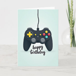 Playful Birthday Game Controller Card