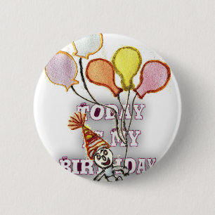 Playful Birthday Greeting: Happy Birthday Bro. 6 Cm Round Badge